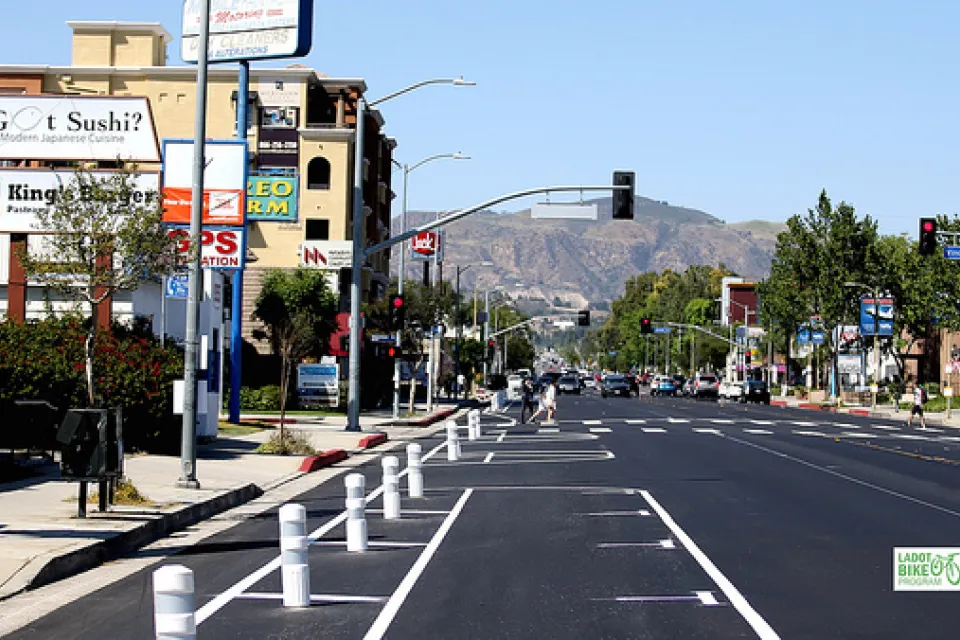 Protected Bike Lane Los Angeles